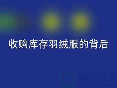 收购库存羽绒服的背后隐藏着巨大的商机-二手羽绒服AK官方网页版市场