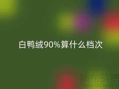  白鸭绒90%算什么档次