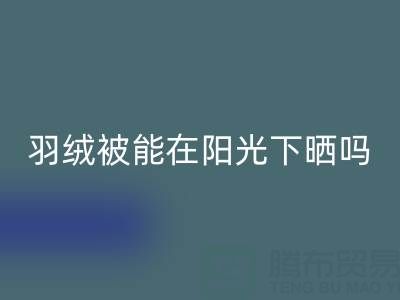 羽绒被能在阳光下晒吗？——上海鸭绒AK官方网页版厂家揭秘